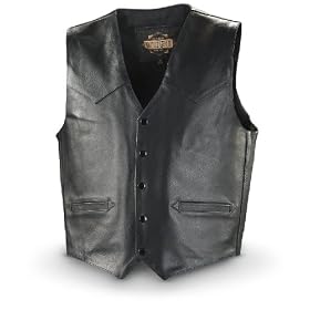 Guide Gear� Leather Concealment Vest Black by Guide Gear