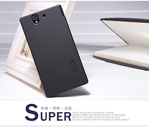 CaseCart Nillkin Super Frosted Hard Pc Back Cover Case With Screen Film For Sony Xperia Z L36H - Black
