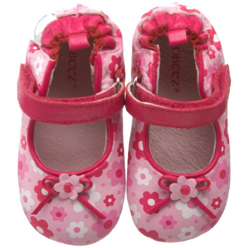 Robeez Infant/Toddler Flower Patch Mini Shoez Mary Jane,Pink,12-18 Months