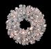 24" Pre-Lit Retro Silver Laser Tinsel Christmas Wreath - Clear Lights
