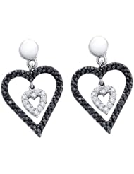 0.58CT-DIA HEART EARRING