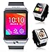 Indigi 2-in-1 Interconvertible GSM + Bluetooth Smart Watch for All iPhone 6, iPhone 6 Plus, iPhone 5s, iPhone 5, Galaxy S5, Galaxy S4, Note 4 etc. (Silver)