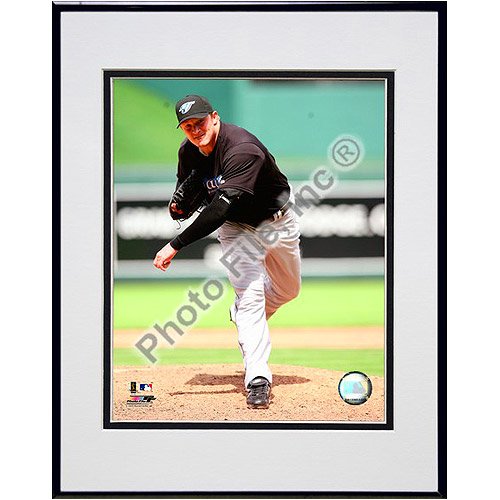 Photofile Toronto Blue Jays B.J. Ryan 2008 Pitching Action - Matted 8x10 Photo in Aluminum Frame