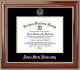 Iowa State University Cyclones - Embossed Seal - Mahogany Gold Trim - Diploma Frame