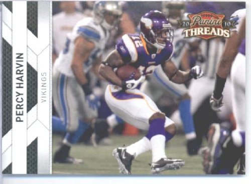 2010 Panini THREADS Football Card #82 Percy Harvin - Minnesota Vikings - NFL Trading Card in Screwdown Case