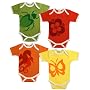 Positively Organic - Happy Print Short Sleeve Baby Body Suit