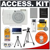 Snug-It Tight Fit Camera Skin (White) with Spare NB-5L Battery + Secure Digital Card Reader + Compact Digital Travel Tripod + Cameta Bonus Accessory Kit for Canon PowerShot SD870 IS / IXUS 860 IS Digital Camera