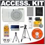 Snug-It Tight Fit Camera Skin (White) with Spare NB-5L Battery + Secure Digital Card Reader + Compact Digital Travel Tripod + Cameta Bonus Accessory Kit for Canon PowerShot SD870 IS / IXUS 860 IS Digital Camera
