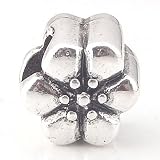 LovingtheBead © Anodised Flower Silver Plated Slide-on & Slide-Off Bead Charm