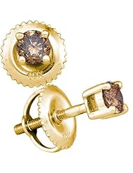 10KT White Gold 1.00 CTW-Diamond Stud Earring