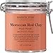 MAJESTIC PURE Moroccan Red Clay Facial Mud Mask with British Rose - Natural Skin Care Face Mask for Pore Cleansing and Dull & Sensitive Skin - Fights Acne and Blackheads - 10 oz