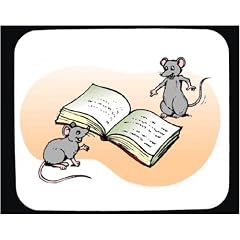 Mauspad mit der Grafik: Ratten, Lesung, Tiere, M�usen, Buch