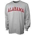 Alabama Crimson Tide Ash Vertical Arch Long Sleeve T-shirt