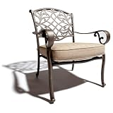 Strathwood Shaw Cast Aluminum Chair with Cushion, Set of 2