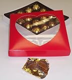 Scott's Cakes 1 Pound Milk Chocolate Covered Caramels in a Heart Box