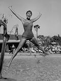 Las Vegas Chorus Girl Kim Smith at the Swimming Pool in the Sands Hotel Photographic Poster Print by Loomis Dean, 18x24