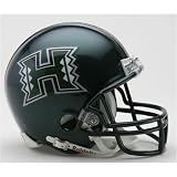 Hawaii Rainbows Miniature Replica NCAA Helmet w/Z2B Mask by Riddell