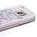 Galaxy S7 Edge Case, VEGO Glitter Flowing Liquid Bling Transparent Sparkle Floating Hard Case Cover for Samsung Galaxy S7 Edge (Pink)