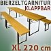 Bierzeltgarnitur 3-teilig L: 2,20m klappbarer Tisch und B�nke