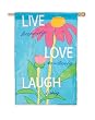 Live, Love, Laugh Regular Size Applique Flag