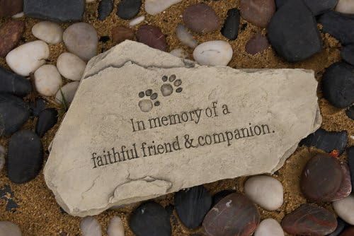 15" Pet Memorial "In Memory of a Faithful Friend & Companion" Bereavement Stone