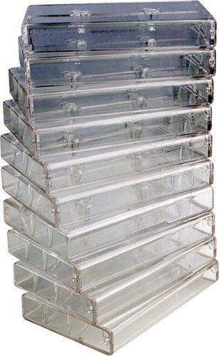 Norelco Plastic Cassette Cases, 10-Pack