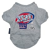 New York Giants Pet Dog Super Bowl XLVI Champions T-Shirt Small