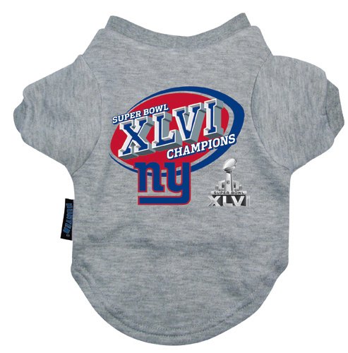 New York Giants Pet Dog Super Bowl XLVI Champions T-Shirt XL