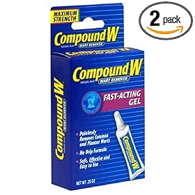 Compound W Wart Remover, Maximum Strength, Fast-Acting Gel, 0.25-Ounce (Pack of 2)