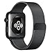 Teslasz Mesh Milanese Loop Stainless Steel Magnetic Buckle Wrist Band for Apple iWatch - Black 42mm