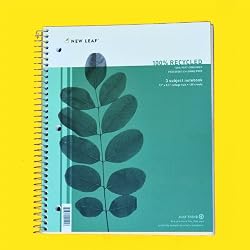 Three Subject Notebook - 100% Recycled Paper