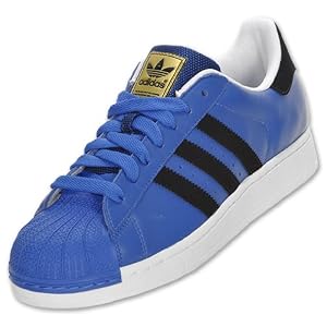 Buy ADIDAS Superstar II Mens Casual Basketball Shoe, Blue Black White by adidas