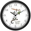 Siamese Cat Hanging from Tree Limb - Cat Cartoon or Comic - JP Animal Wall Clock by WatchBuddy Timepieces (Black Frame)
