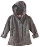 Pink Angel Baby-Girls Newborn Hooded Sweater, Medium Heather Grey, 3-6 Months