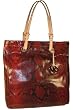 Michael Kors "Items" Large Red Leather Python Tote