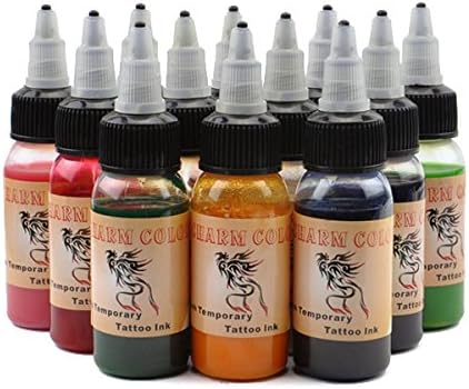 12 Color Temporary Tattoo Airbrush Paint Body Ink Kit 1 Ounce Airbrush Paint Body Set By Master Airbrush