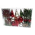 100ct Variety Pack Tree Decoration - Red/Gold/Green