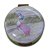 English Handpainted Enamel Box Beatrix Potter - Jemima Puddle Duck