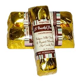 Sugar Free Belgian Milk Chocolate Macadamia Nut Candy Bars - 3pc by A Bountiful Harvest