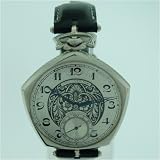 Vintage Antique watch: Gruen Verythin, Oversized 14K White Gold Plated Pocket Wrist Watch, 1930's by Swiss