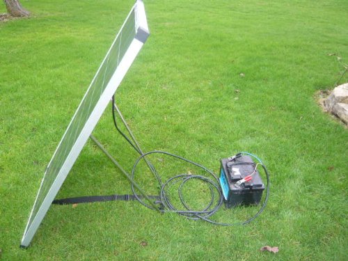 60W MONO SOLAR PANEL 12V CHARGING BATTERY KIT-CONTROLLER,6M CABLE,CLIPS,STAND