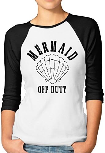 Mermaid Off Duty 3/4 Sleeve Baseball Tee