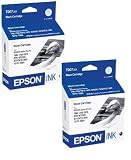 Epson T007201 Black Ink Cartridge Twin Pack (T007201-Bundle)