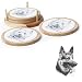 Wooden Coaster Set with Tile Insert featuring the German Shepherd