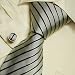 Grey striped silk tie dark gray gifts for the groom handmade silk tie cuff links set 5110
