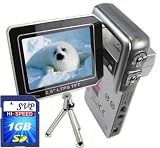 SVP HDDV-3001 12MP Max. 6-in-1 Multi-Functional Camcorder with Rare Huge Flip LCD! (SVP 1GB High Speed Memory Card & Tripod Included)