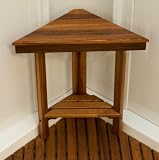 Mini Corner Bench (Burmese Teak) (18"H x 17"W x 12.5"D)