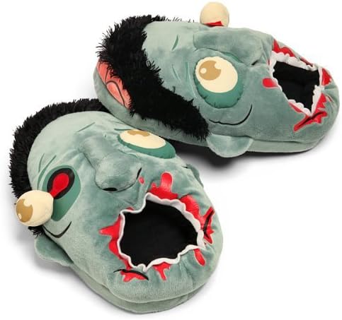 FireBeast Zombie Plush Slippers For Adults(Average size fits most).