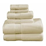 Affluence 6-Piece Towel Set, Vanilla Custard by Affluence