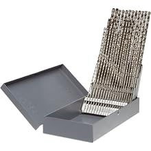 Precision Twist C60R52 High Speed Steel Long Length Drill Bit Set, Uncoated (Bright) Finish, 118 Degree Point, Wire Size, 60 piece, #60 to #1